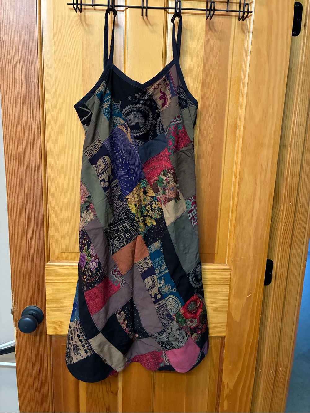 Thai-made Patchwork Slip Dress - Multicolor